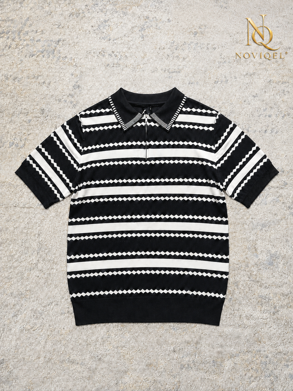Striped Knitted Short-Sleeve Shirt – view 4