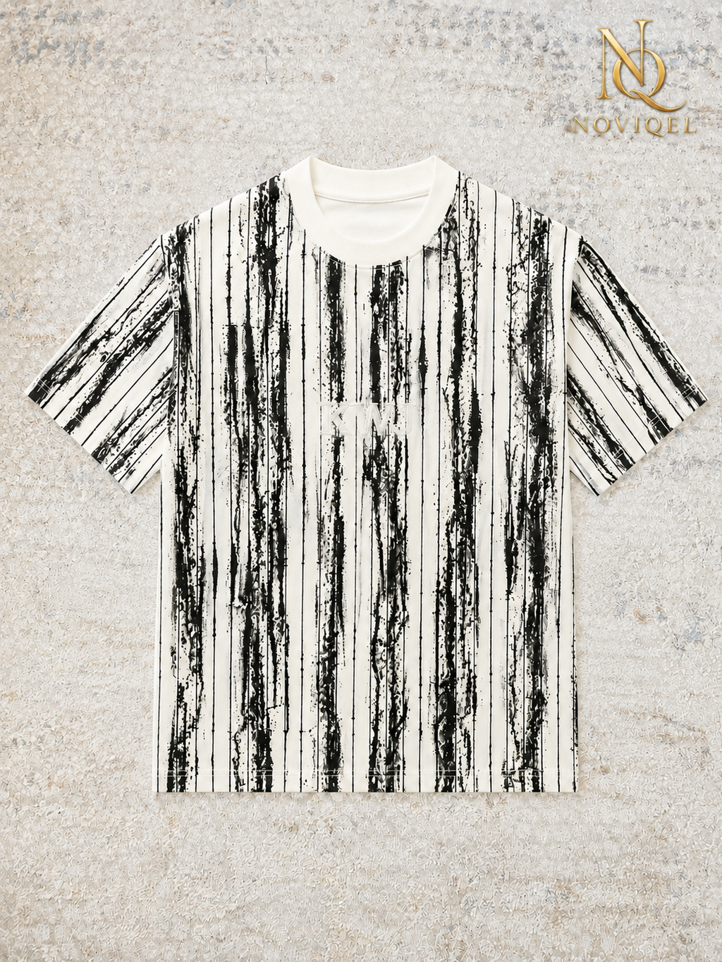 Abstract Stripe Short Sleeve T-Shirt – view 4