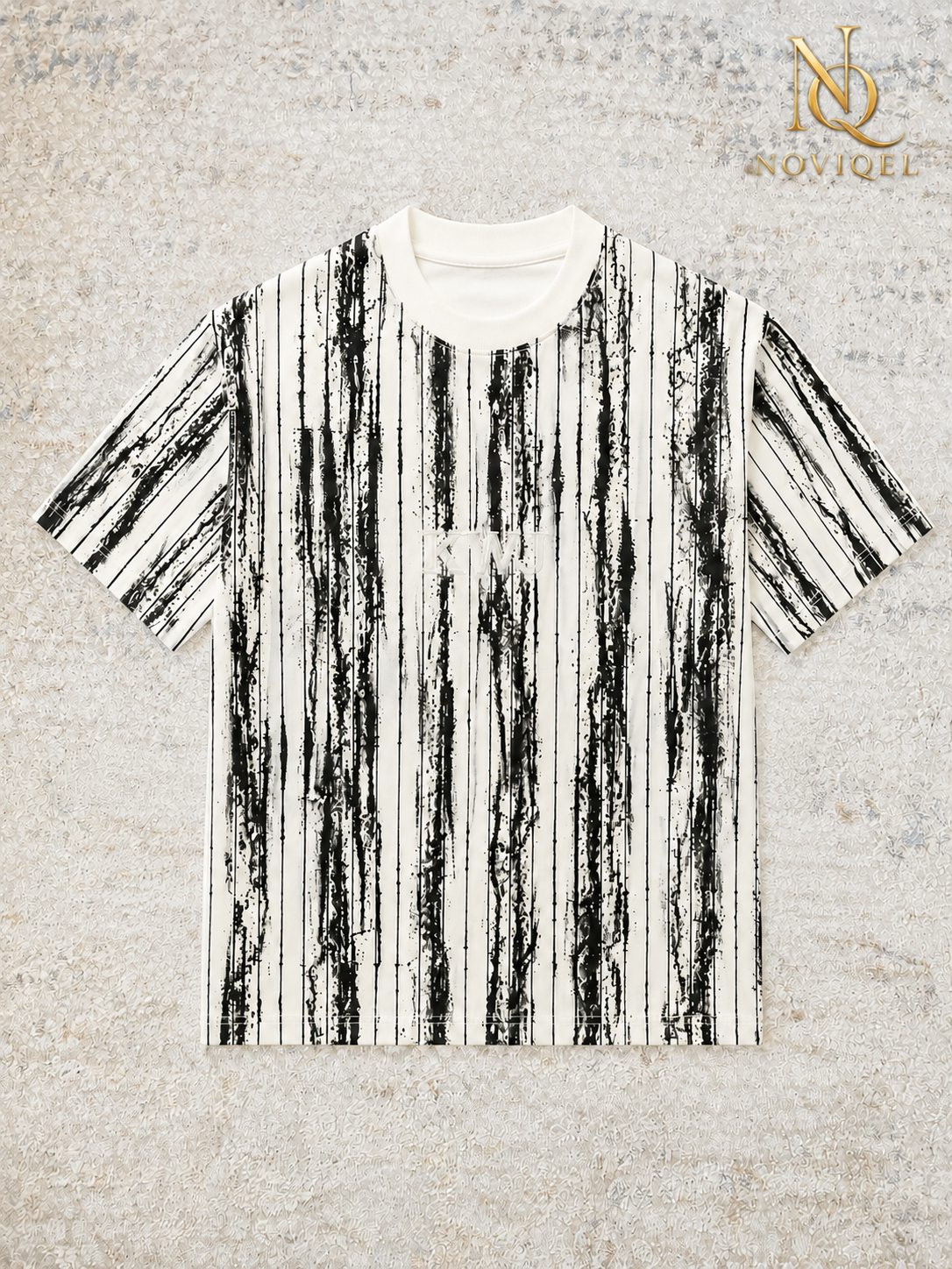 Abstract Stripe Short Sleeve T-Shirt – view 4
