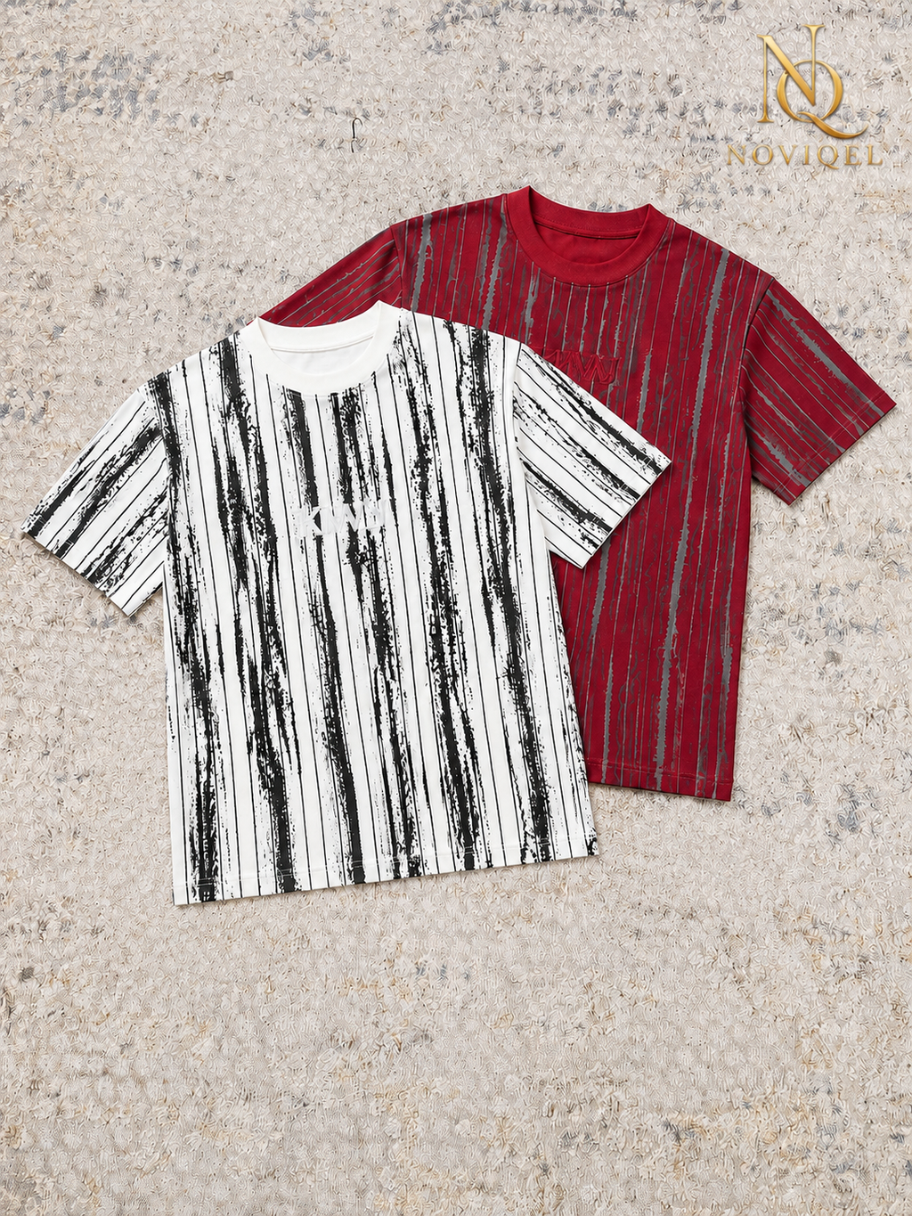 Abstract Stripe Short Sleeve T-Shirt – view 5