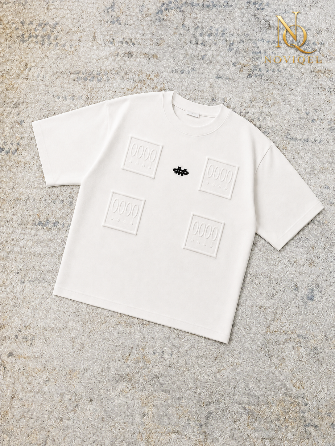 Embossed Detail Crew Neck T-Shirt – featured view