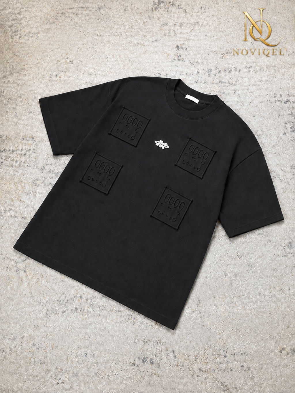Embossed Detail Crew Neck T-Shirt – view 2