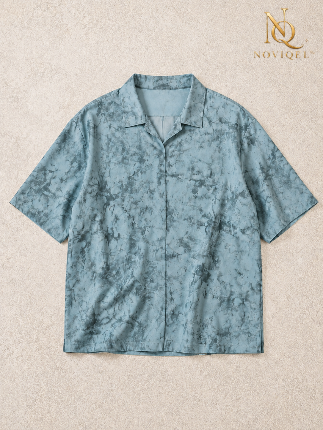 Abstract Print Short-Sleeve Collared Shirt – featured view