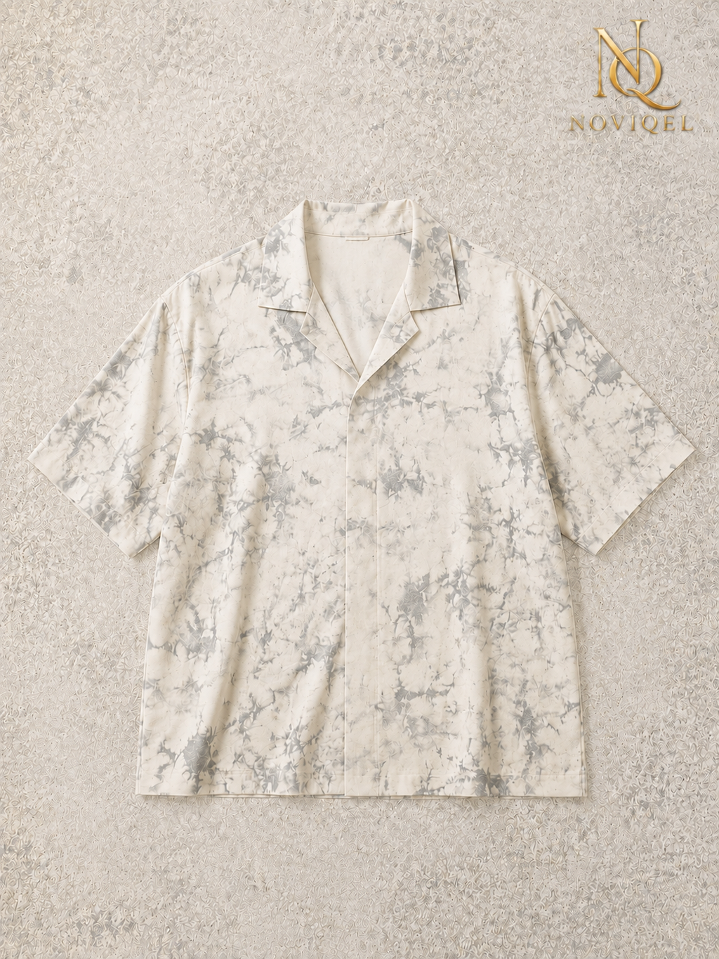 Abstract Print Short-Sleeve Collared Shirt – view 5