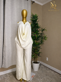Draped Cowl-Neck Wide-Leg Set – featured view