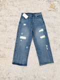 Distressed Dark-Wash Baggy Jeans – featured view