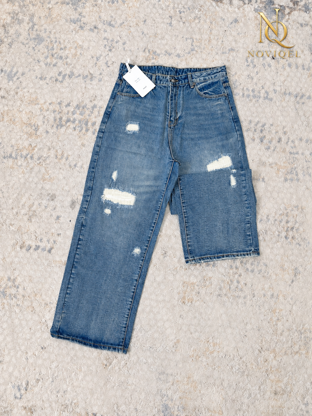 Distressed Dark-Wash Baggy Jeans – view 2