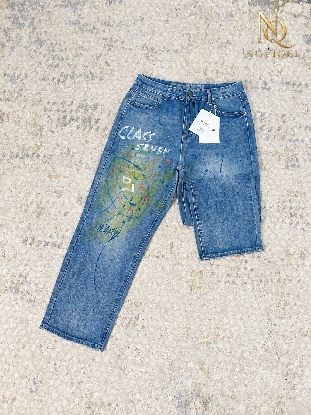 Graffiti Print Baggy Jeans – featured view