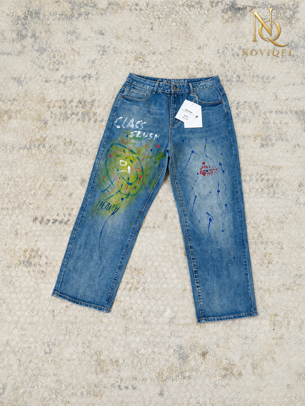 Graffiti Print Baggy Jeans – view 2