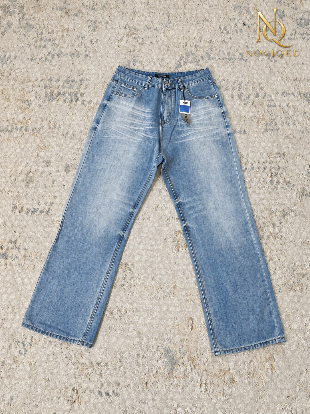 Faded Light-Wash Baggy Jeans – view 2