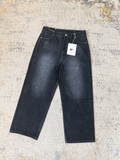 Washed Graphic Black Baggy Jeans – featured view