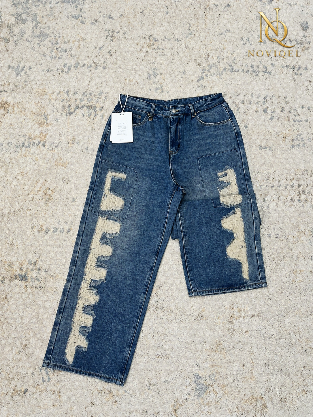 Raw Distressed Baggy Jeans – view 2