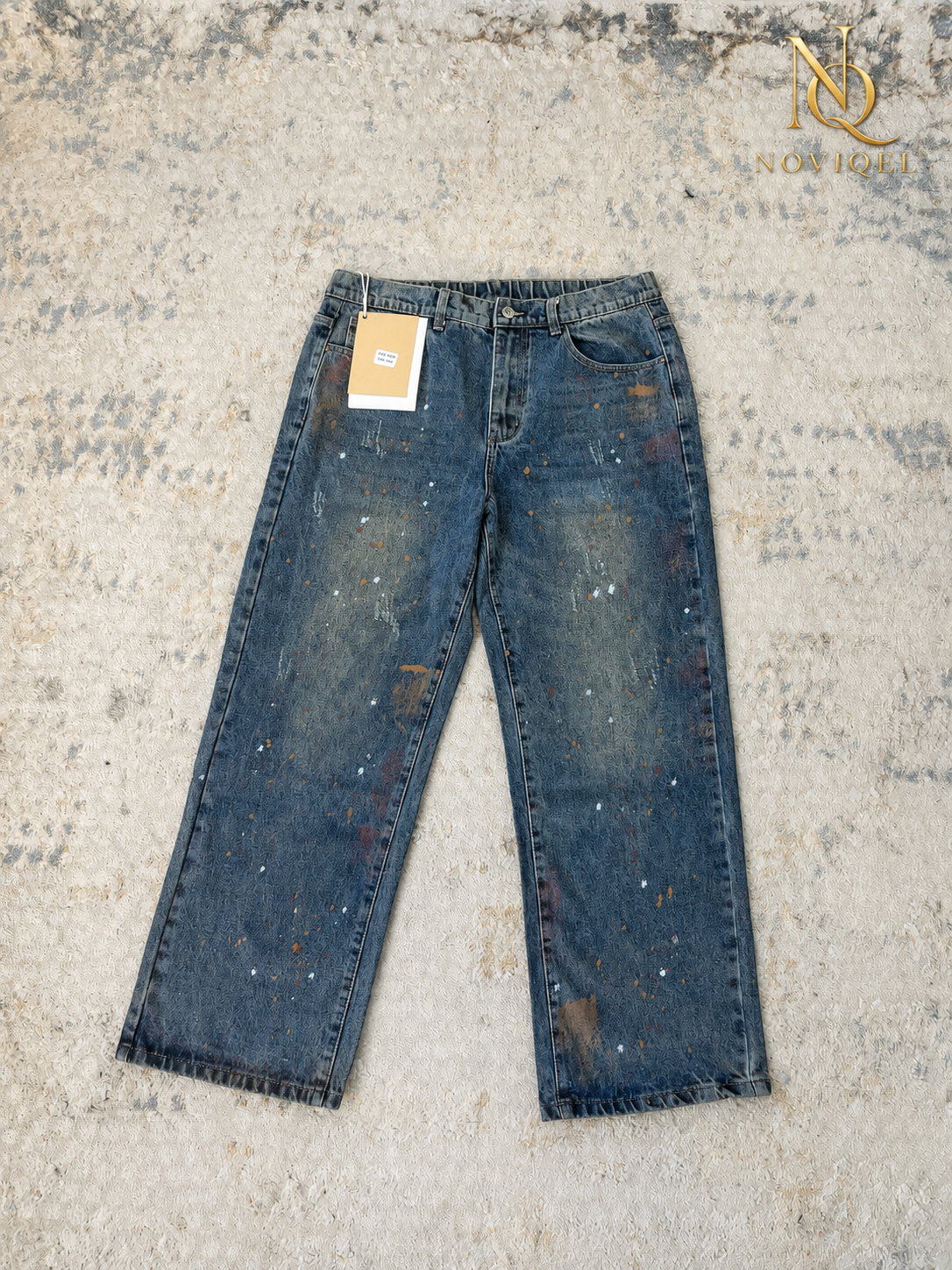 Paint-Splatter Baggy Jeans – featured view