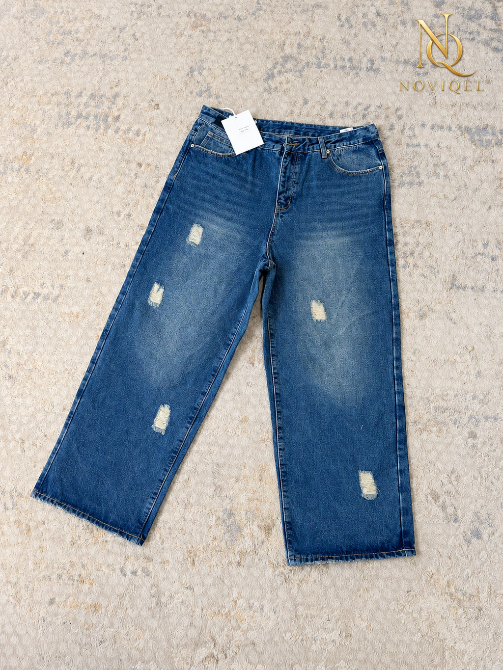 Distressed Mid-Wash Baggy Jeans – view 2