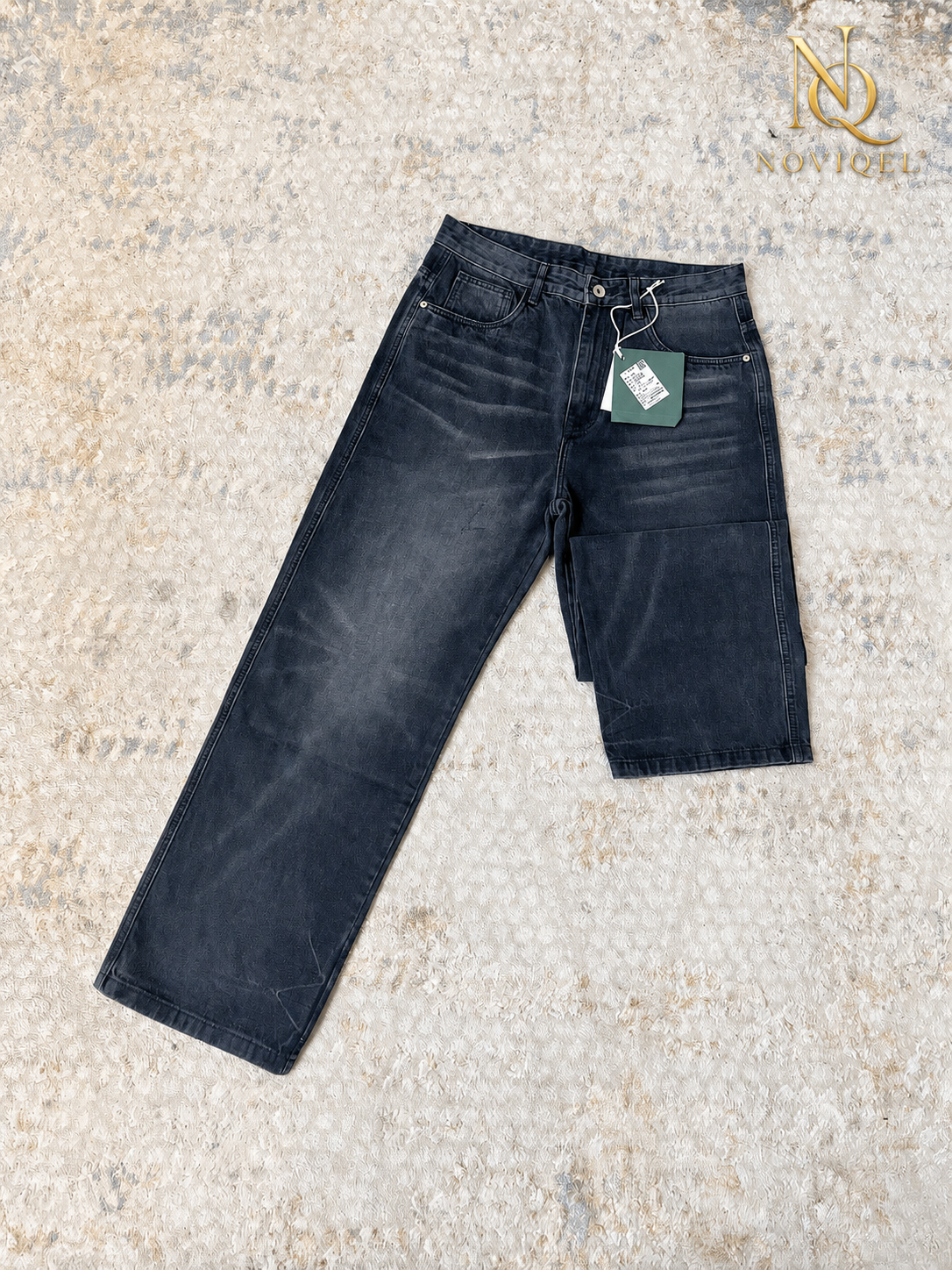 Washed Black Baggy Jeans – featured view