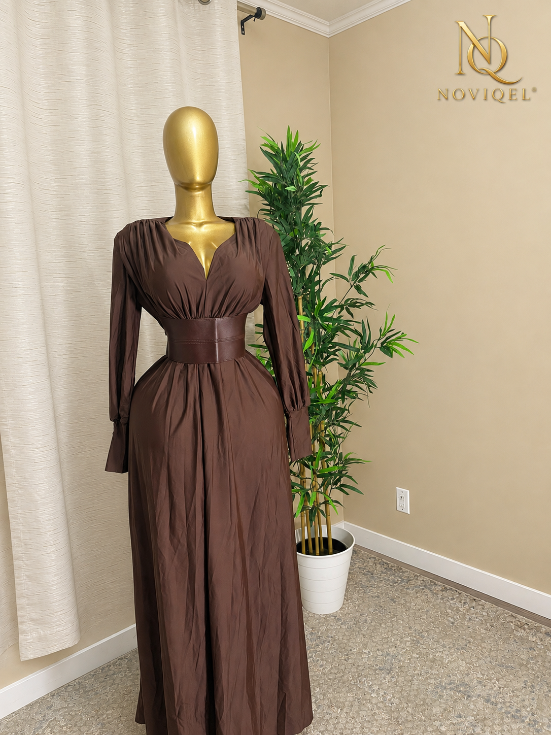 Long-Sleeve Maxi Dress – view 2