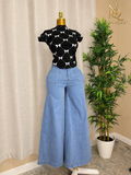 Light-Wash Wide-Leg Jeans – featured view