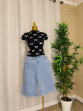 Relaxed Light-Wash Denim Jorts – featured view